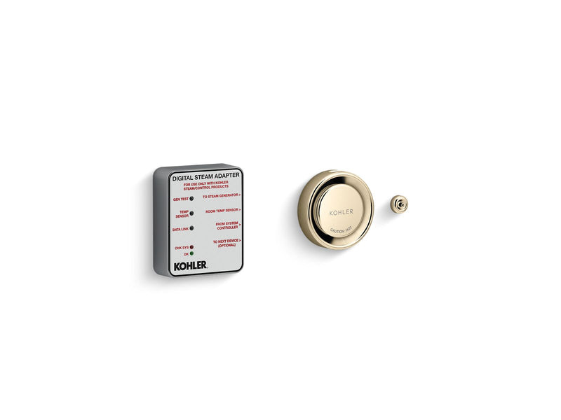 Kohler Invigoration Single Digital Steam Adapter Kit — Vibrant French Gold