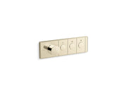 Kohler Anthem Three-Outlet Recessed Thermostatic Control — Vibrant French Gold
