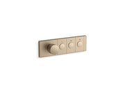 Kohler Anthem Three-Outlet Recessed Thermostatic Control — Vibrant Brushed Bronze
