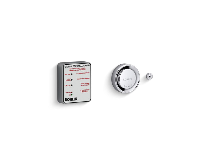 Kohler Invigoration Single Digital Steam Adapter Kit — Polished Chrome