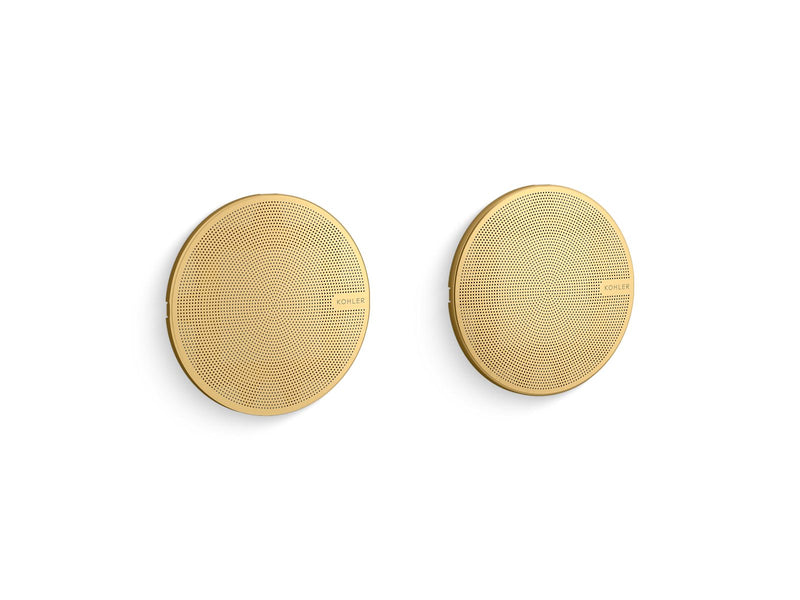 Kohler SoundTile Shower Speakers — Pair — Vibrant Brushed Moderne Brass