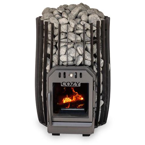 Cozy Heat SW Thru-Wall Wood Burning Sauna Stove with Sauna Stones - Thumbnail 3