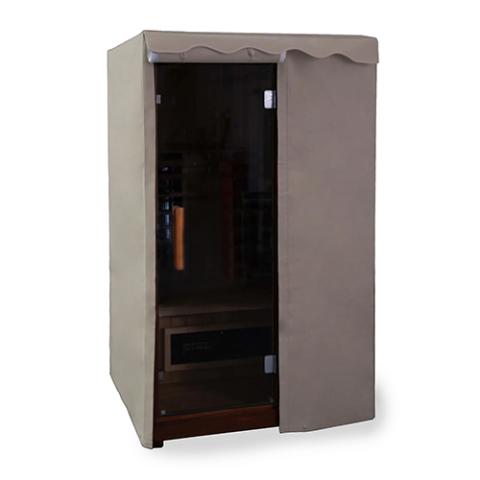 Finnmark Fitted Sauna Covers for FD-1–FD-5, Avena — Finnmark Sauna Cover Open