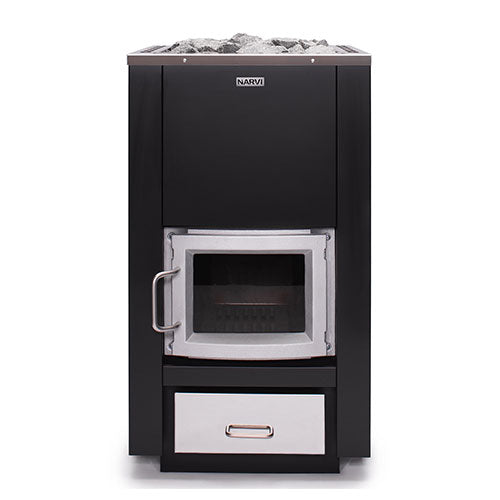 Narvi 30/50 Wood-Burning Sauna Stove — 24 kW & 50 kW Finnish Sauna Heater