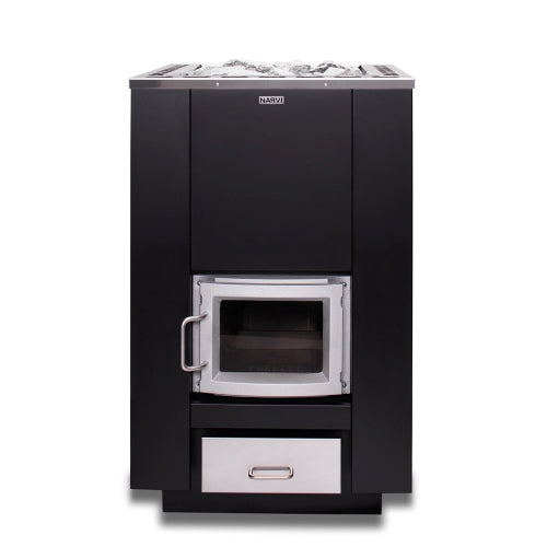 Narvi 30/50 Wood-Burning Sauna Stove — 24 kW & 50 kW Finnish Sauna Heater