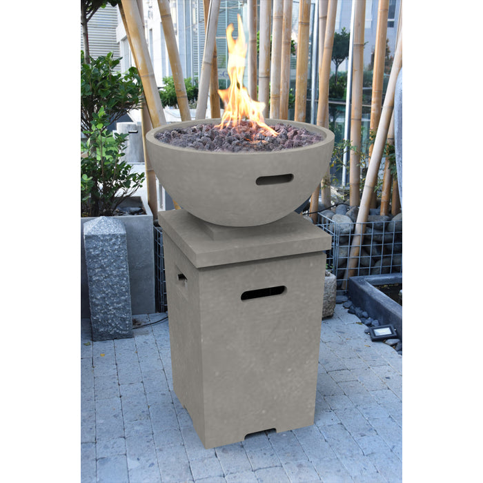 Exeter Fire Column - Stylish and Durable Patio Flame