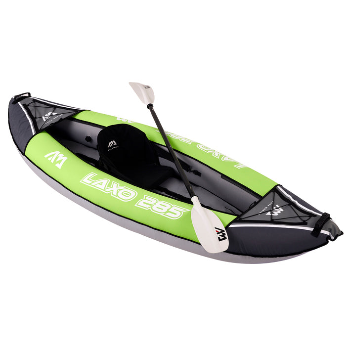 LAXO-285 Leisure Kayak - 1 Person. Inflatable Deck. Kayak Paddle Included.