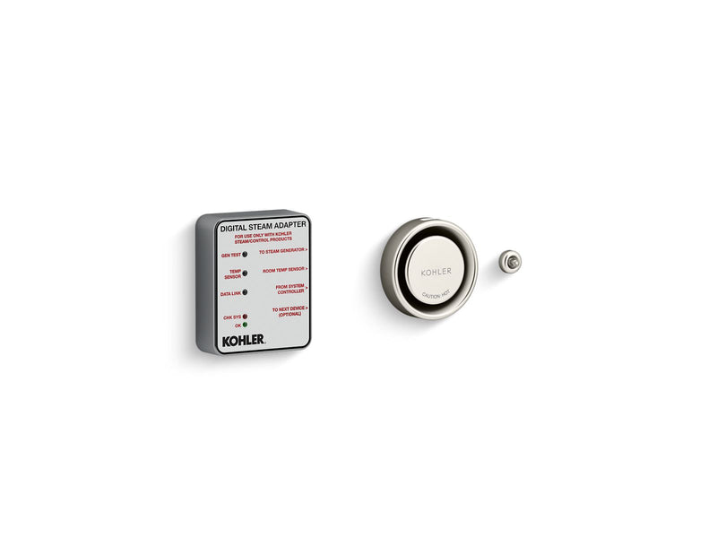 Kohler Invigoration Single Digital Steam Adapter Kit — Vibrant Brushed Nickel