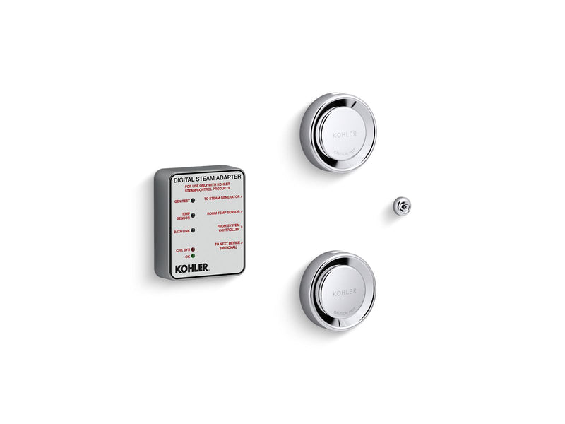 Kohler Invigoration Tandem Digital Steam Adapter Kit — Polished Chrome