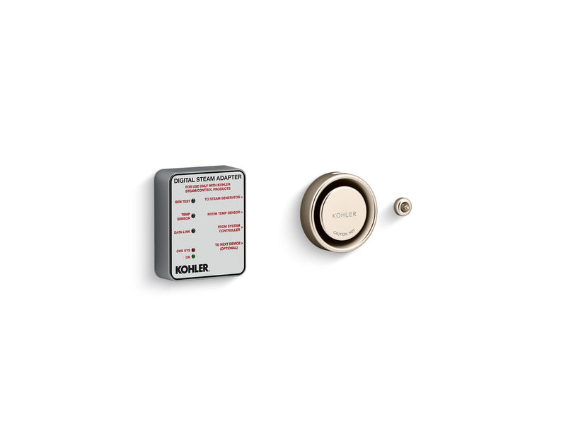 Kohler Invigoration Single Digital Steam Adapter Kit — Vibrant Brushed Bronze