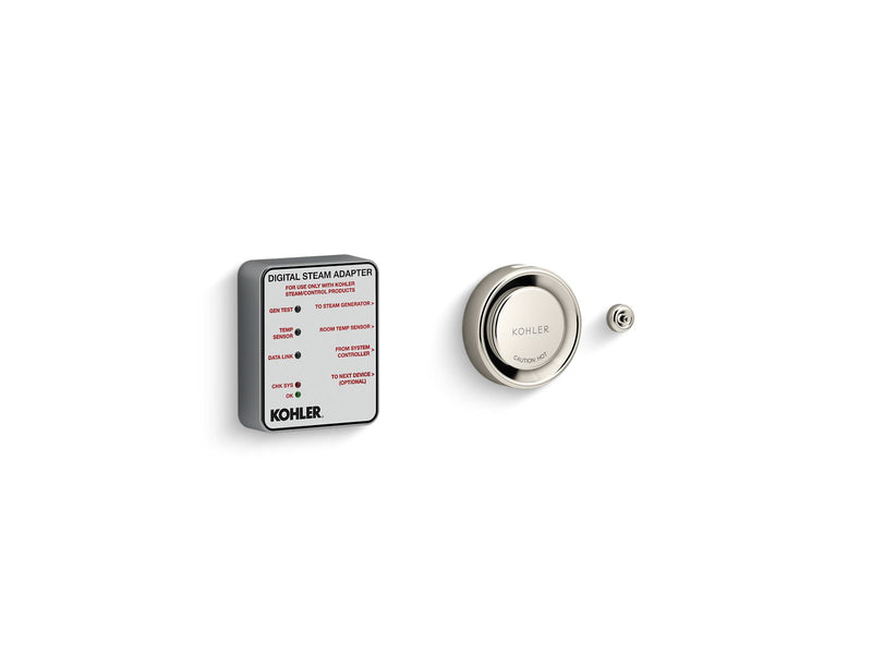 Kohler Invigoration Single Digital Steam Adapter Kit — Vibrant Polished Nickel