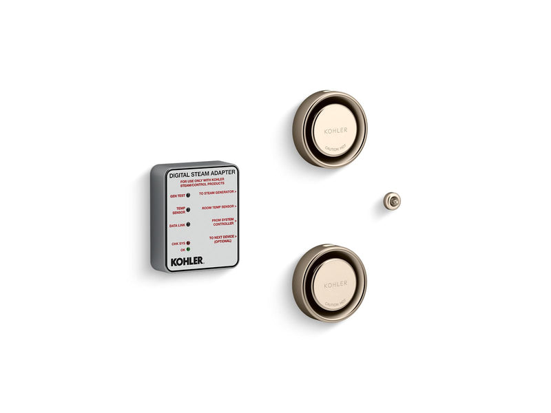 Kohler Invigoration Tandem Digital Steam Adapter Kit — Vibrant Brushed Bronze