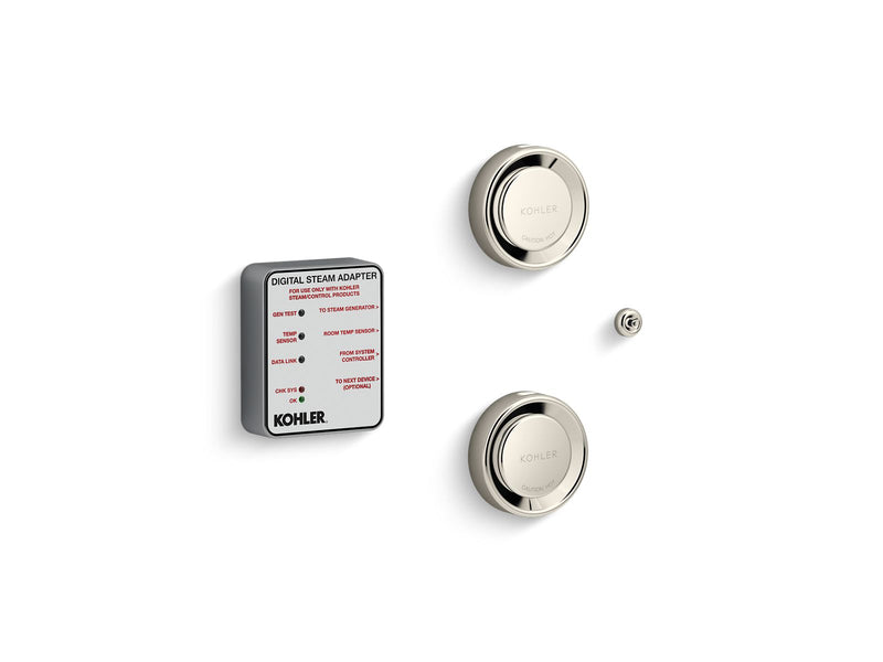 Kohler Invigoration Tandem Digital Steam Adapter Kit — Vibrant Polished Nickel